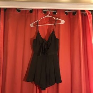 Silky Dark Green Romper